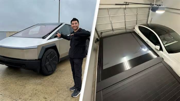 Man shares 'anxiety-inducing' picture of Tesla Cybertruck parked in garage with everyone having same reaction