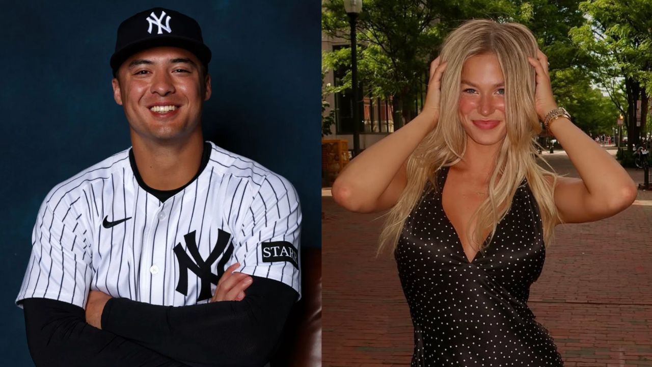 Anthony Volpe's girlfriend Elle Jowett rocks a black long-sleeve turtleneck mini dress in a stylish mirror selfie