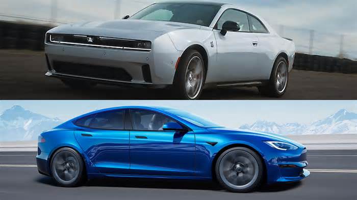 Dodge Charger Daytona v Tesla Model S – Which Is The King Of The American Electric Muscle Cars?