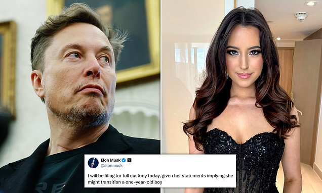 Elon Musk says he's applying for custody of youngest known child, 1, after mother 'hinted she will transition him'