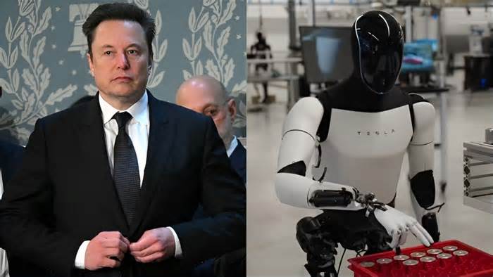 "Elon Musk took imaginary friends to a whole nother level": Online memes irrupt as fans compare Tesla's Optimus robots to I, Robot movie