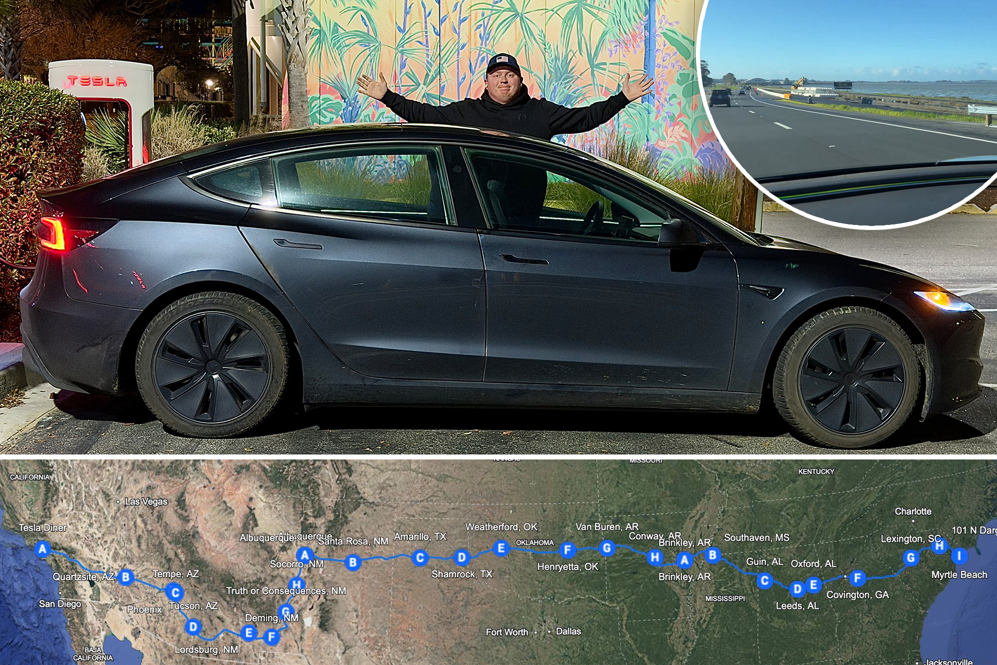 Tesla owner completes first fully autonomous drive across America —and Elon Musk weighs in on the historic road trip