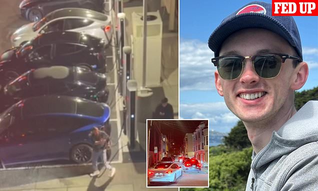 Locals living near Tesla charging lot being kept awake at all hours by pounding bass and screaming arguments among 'arrogant' owners