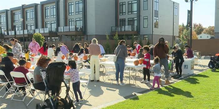 Families get into the fall spirit at Titletown’s Pumpkin Palooza