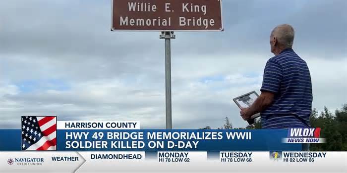 South Mississippi WWII soldier killed on D-Day memorialized with bridge naming