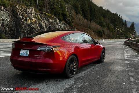 Photologue: Driving on the Sea 2 Sky highway with my Tesla Model 3