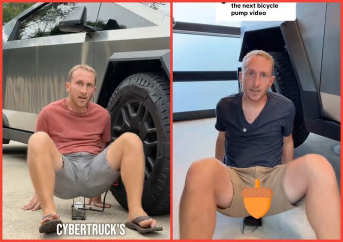 This booty-busting cybertruck owner has everyone wondering the same thing