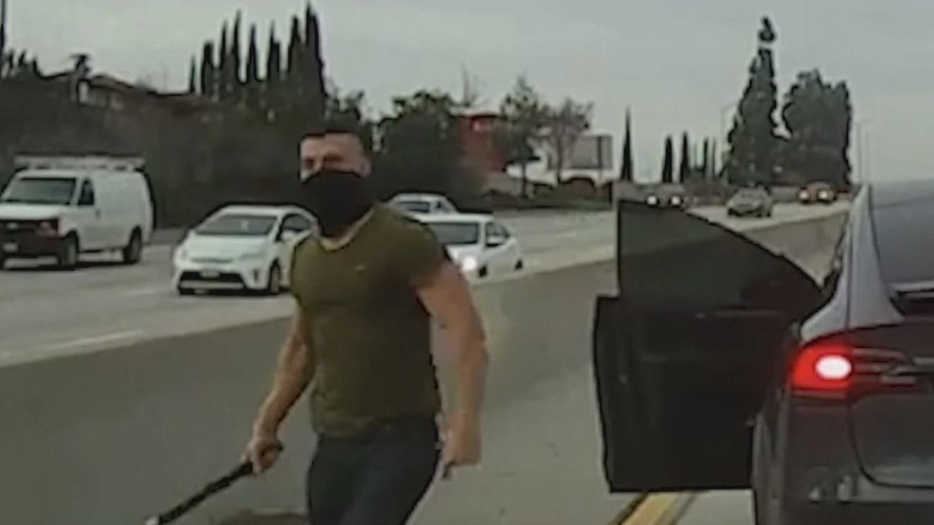Tesla driver wanted for road rage attacks on 2 Freeway and in Pasadena