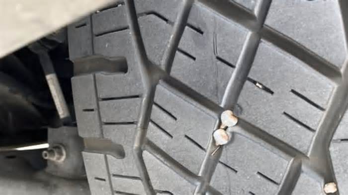I Got Two Nails In My Cybertruck's Tire Side By Side And While Discount Tire Can't Fix It Tesla Quoted Me $554, Which Seems High