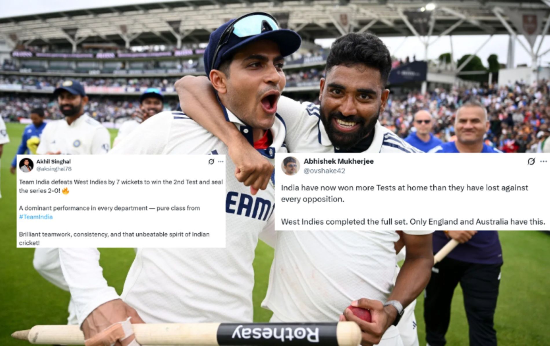 "That unbeatable spirit of Indian cricket" - Twitter reacts to India's 2-0 series win over West Indies after IND vs WI 2025 2nd Test