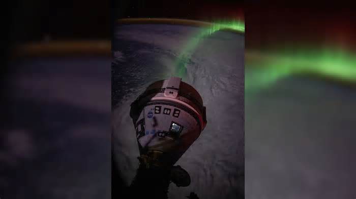 Shine on, Starliner! Aurora glows green as astronauts test spacecraft ahead of return to Earth June 22 (image, video)