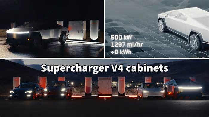 Tesla Announces 800-Volt Superchargers, V4 Cabinets To Supply up to 1.2 MW for the Semi