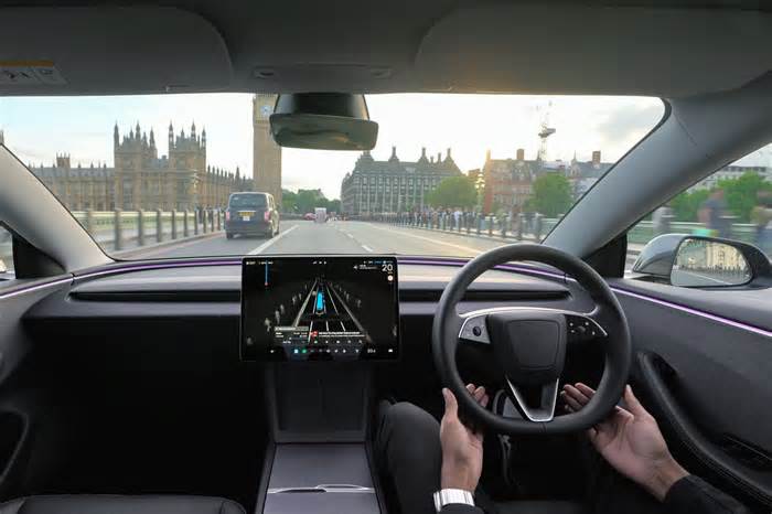 Tesla tests fully self-driving car in London and Swindon