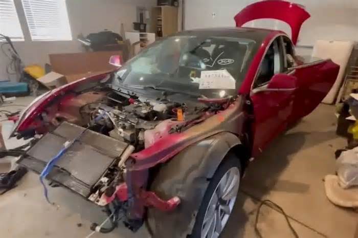 Teen bought totaled Tesla Model 3 for $15k to restore and got huge shock retrieving on-board data