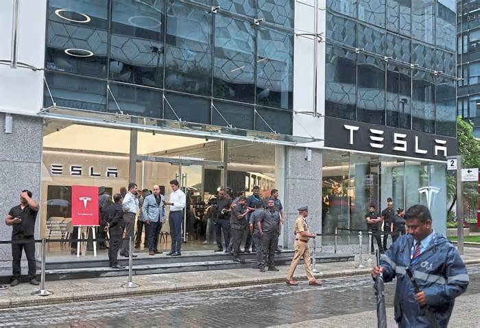 Tesla opens Mumbai showroom with Model Y