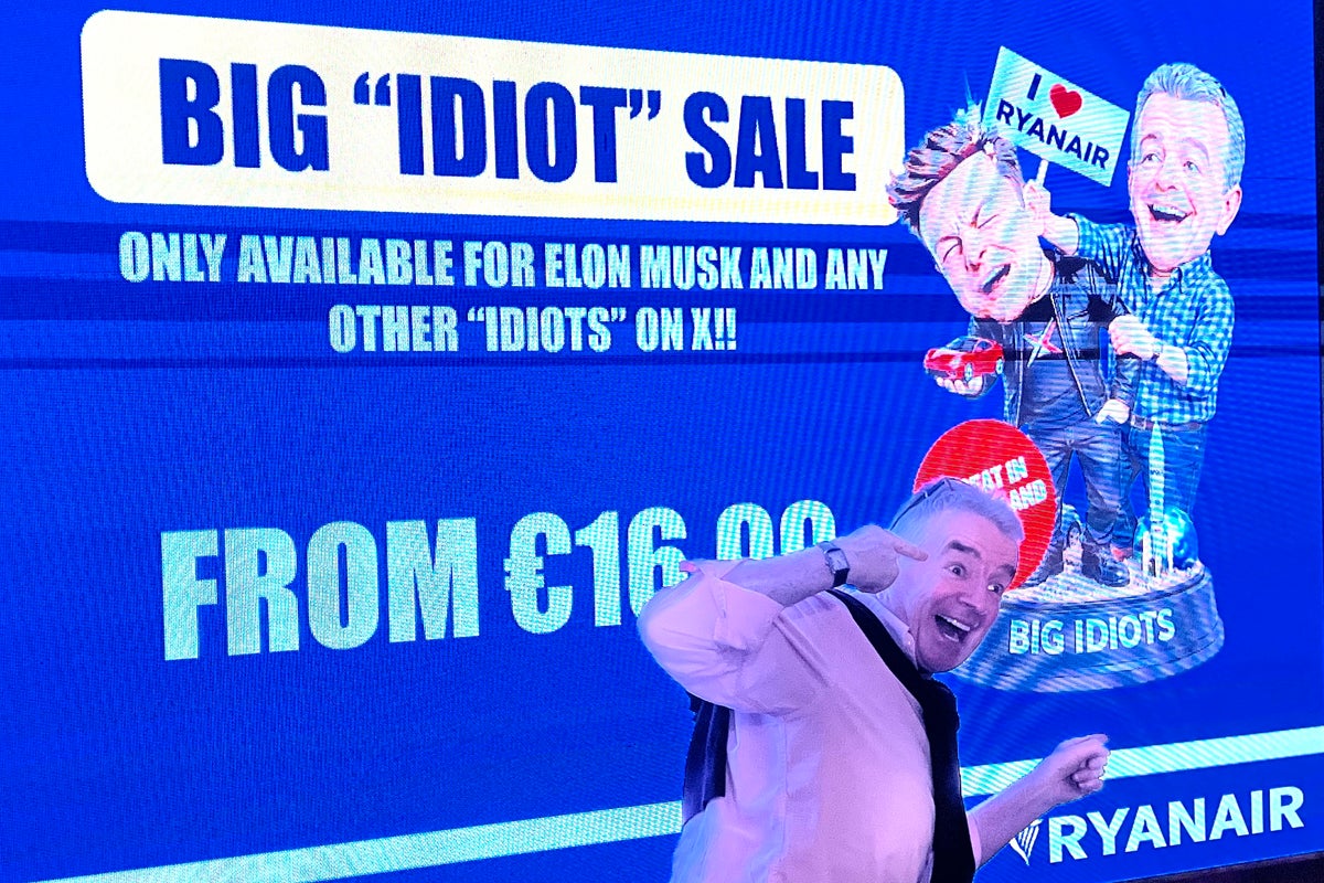 Michael O’Leary challenges Elon Musk to arm wrestle to settle Ryanair-Starlink feud