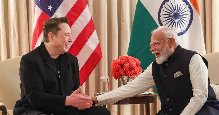 PM Modi meets Elon Musk ahead of talks with President Trump